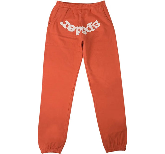 Sp5der Orange Logo Sweatpants